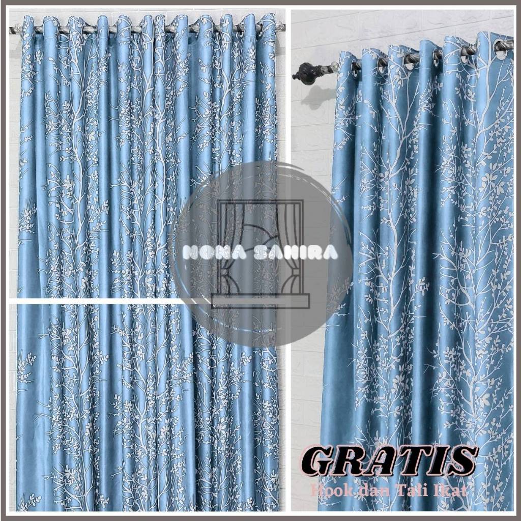 Gorden 12 Ring Minimalis Jendela Pintu Hordeng Grade A Besi Batang Rollet dijual Terpisah