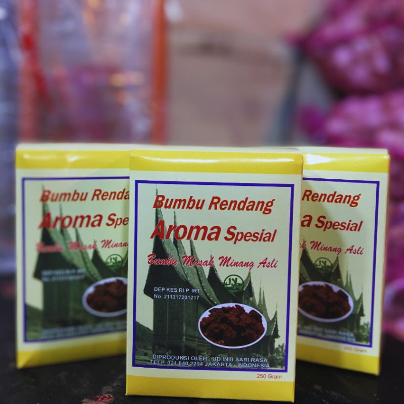 

Bumbu Rendang Aroma Spesial 250gr – Bumbu Masak Padang Minang Asli Tanpa Pengawet Halal
