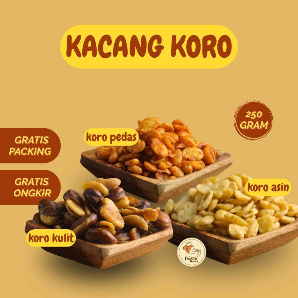 

KACANG KORO ASIN 250GR | KORO PEDAS 250GR | KORO KULIT ASIN 250GR
