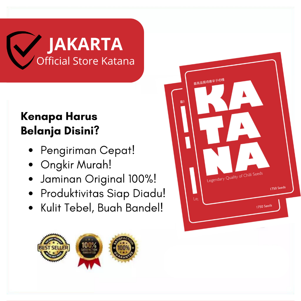 2 KATANA 1 KAOS - Benih Bibit cabe rawit cabai ori