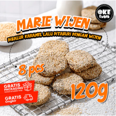 

Marie Wijen Biskuit 120g - Dibalur Karamel Halal