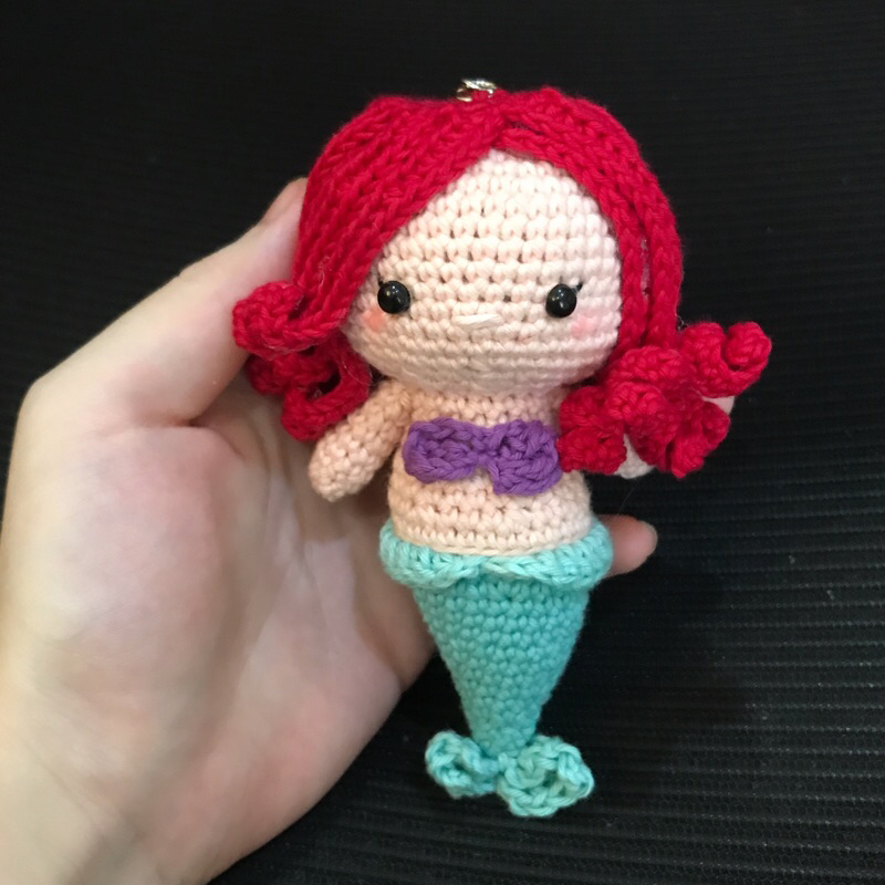 ARIEL BAGCHARM AMIGURUMI | RAJUTAN PRINCESS ARIEL | DISNEY PRINCESS AMIGURUMI