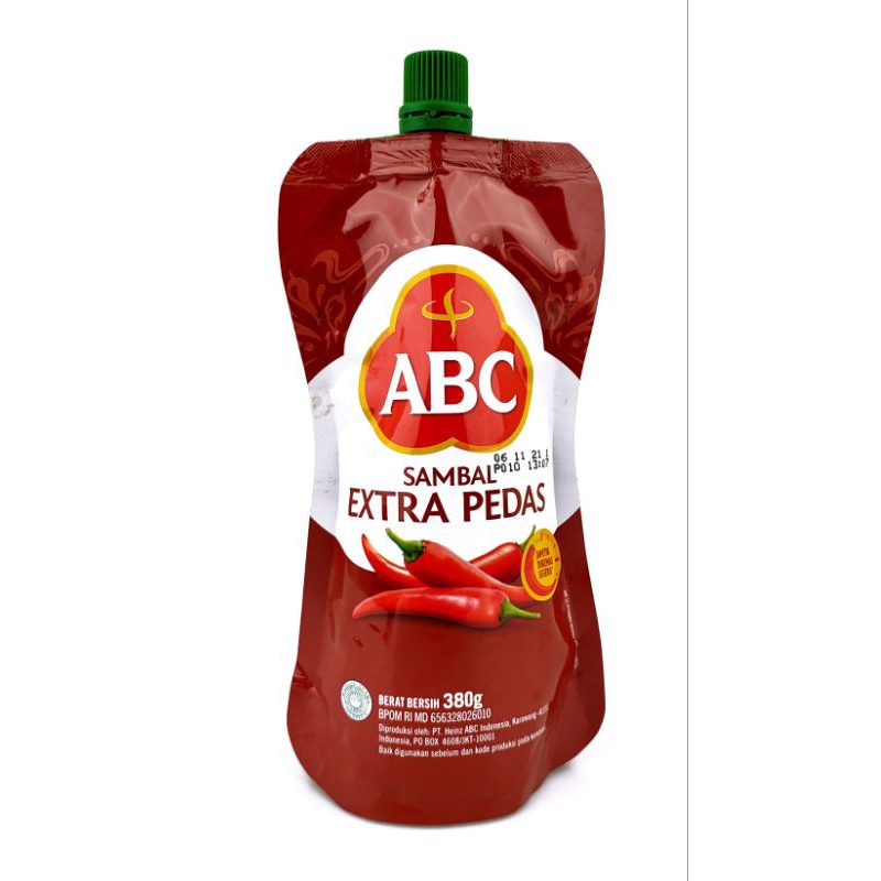 

ABC Sambal Extra Pedas 380GR | Sambal Sachet Pouch Pedas Asli | Sambal ABC Kemasan Ekonomis