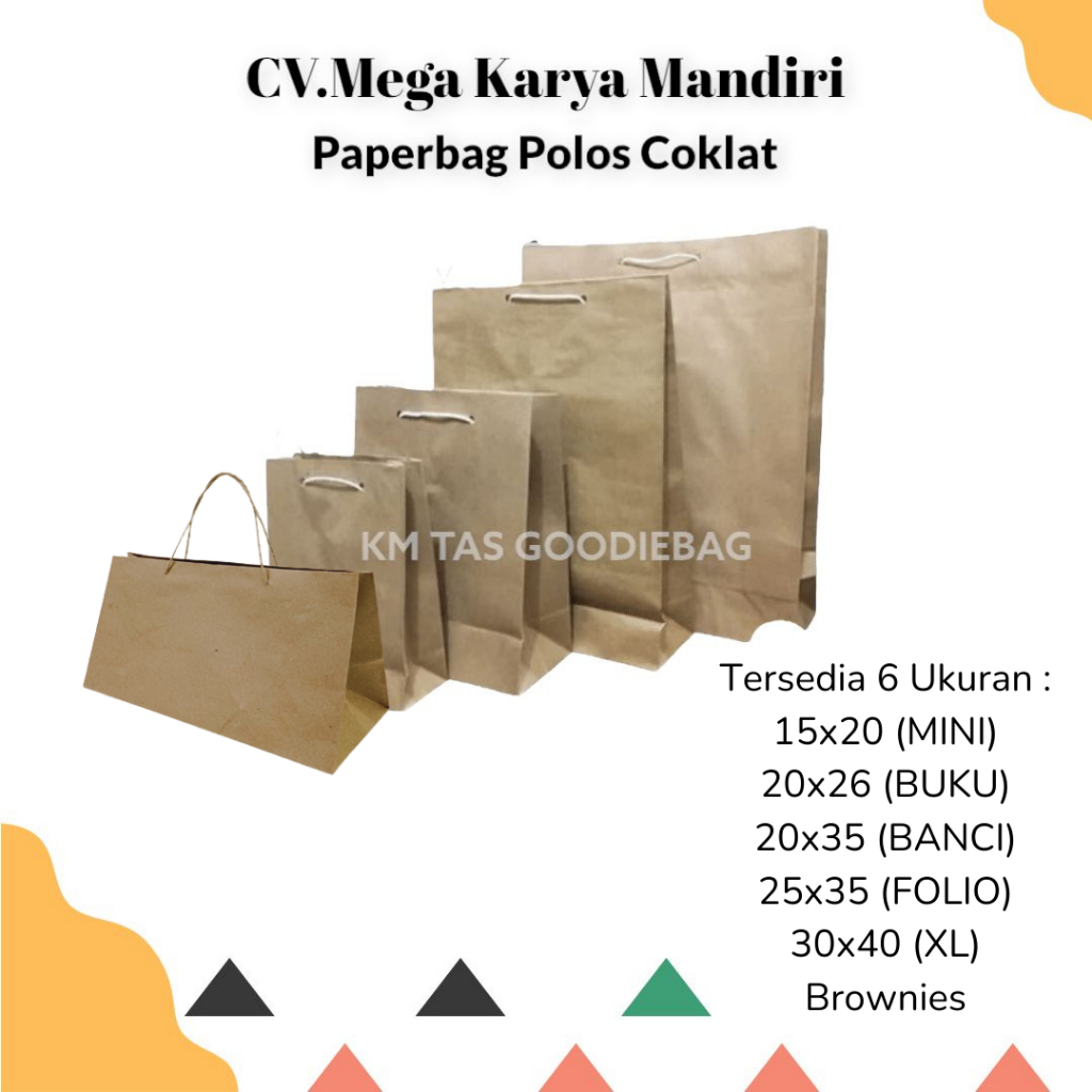 

Paper Bag Polos 20x24 Isi 12pcs/ Pb buku polos