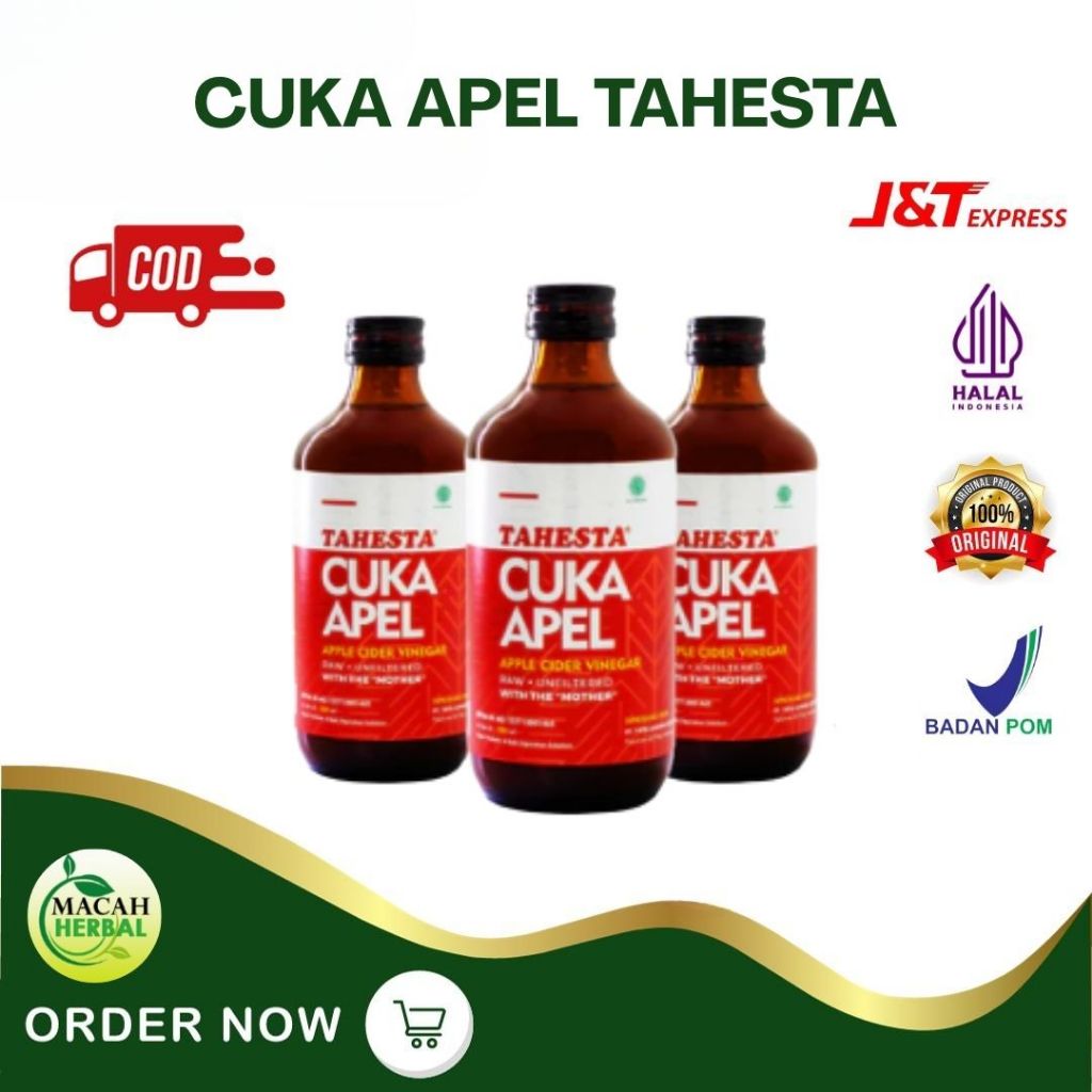 

CUKA APEL TAHESTA 320ML/TAHESTA CUKA APEL/APPLE CIDER VINEGAR ORIGINAL