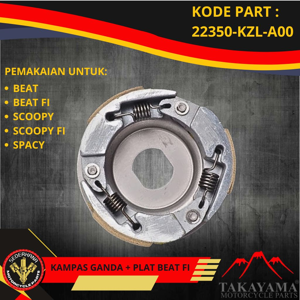 KAMPAS GANDA KOPLING ASSY SET BEAT FI / SCOOPY FI / BEAT / SCOOPY / SPACY / TAKAYAMA
