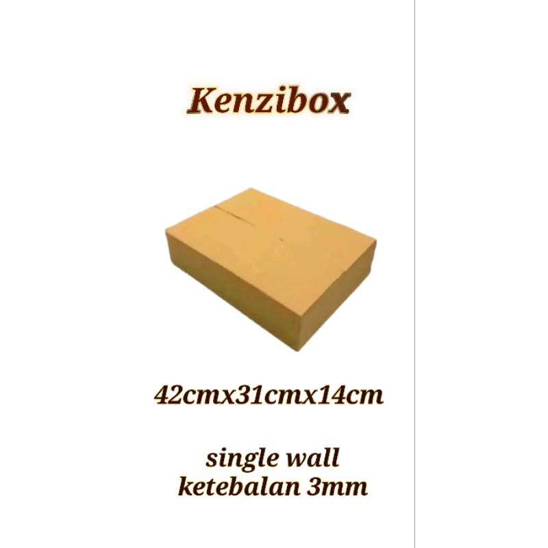 

kardus karton box uk. 42x31x14 cm single wall polos