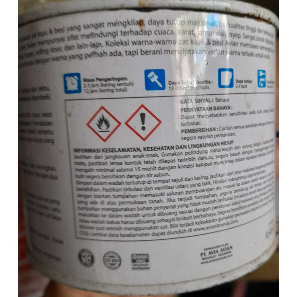 Cat Kayu dan Besi Avian 500 cc