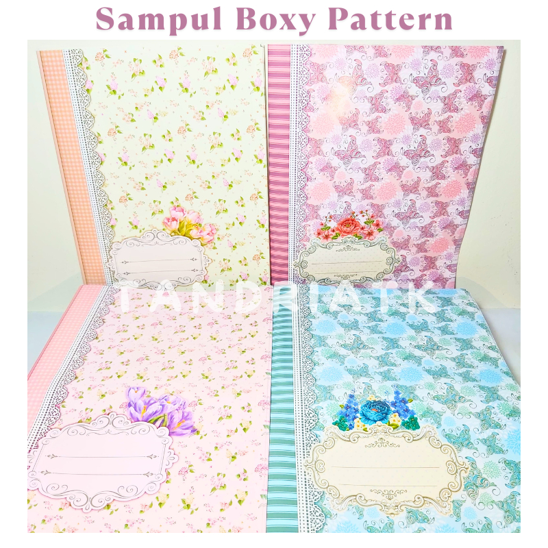 

[1 PAK ISI 20] Sampul Buku Tebal BOXY PATTERN KUPU SIMPATY Motif Bunga Flowers Butterfly Warna Pastel