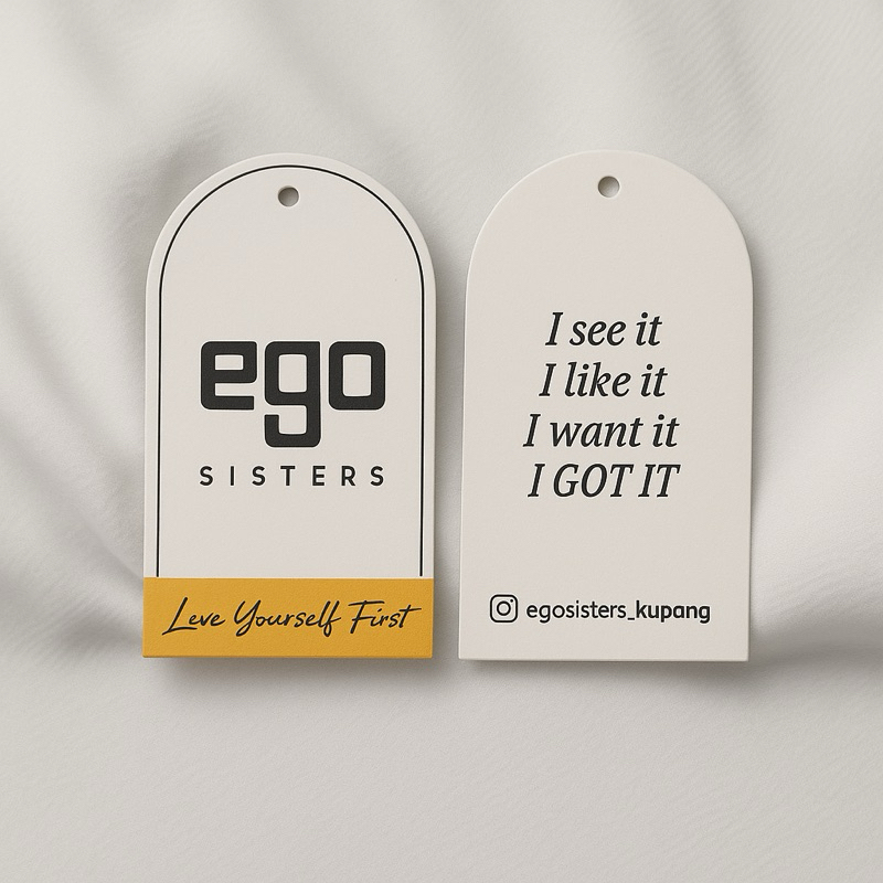 

(FREE DESIGN) Hangtag Custom Hang tag Baju Hangtag tebal label tag baju