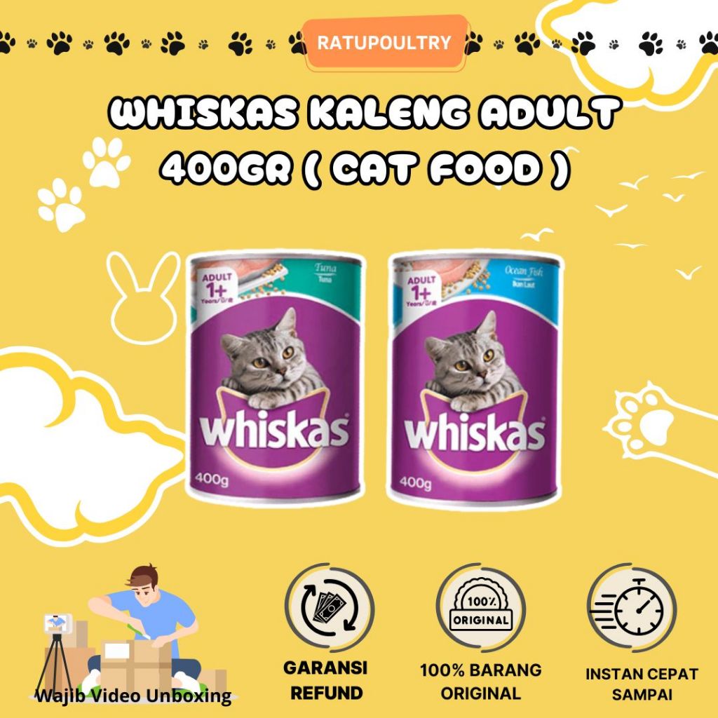 Whiskas Kaleng Adult 400gr | Whiskas Kaleng 400gr