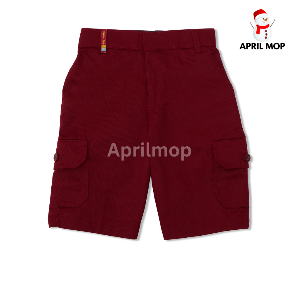 APRIL MOP SERAGAM SEKOLAH CELANA SD MERAH PENDEK KANTONG SAMPING