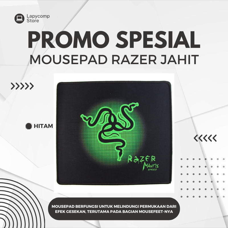 MOUSEPAD RAZER JAHIT RAPI ALAS MOUSE MURAH MOUSEPAD GAMING LAPTOP TERBARU - MOUSEPAD ALAS LAPTOP NEW