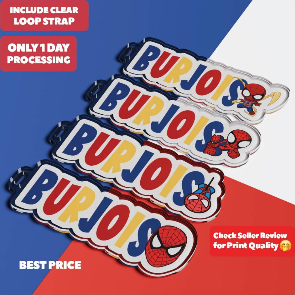 CUSTOM LUGGAGE TAG PRINTING TEMA SPIDERMAN / GANTUNGAN KOPER FREE NAMA SPIDERMAN / TAG SPIDERMAN