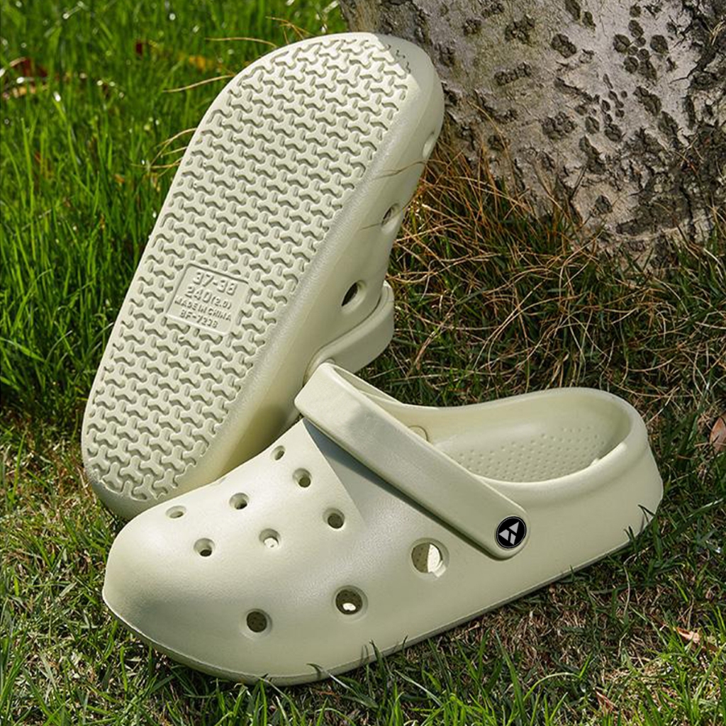 Derta Sandal Baim Wanita Korea Bean Sendal Fuji Wedges Perempuan Jibbitz Anti Slip Karet Tali Cewek