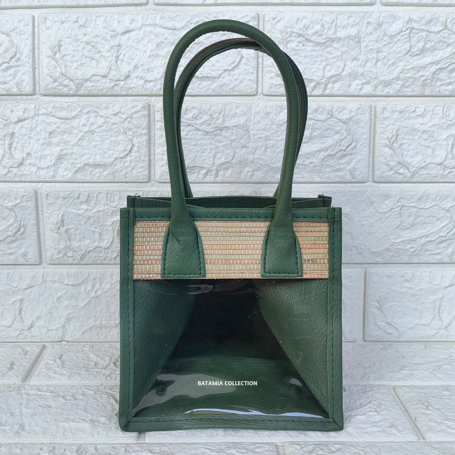 

Tas Hampers Mika Mendong Untuk 2 Toples Biggy (Hijau Army) Keranjang Parcel Hari Raya