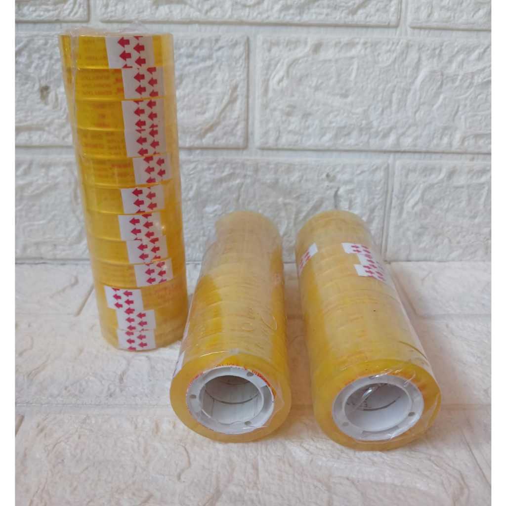 

Isolasi Kecil Bening (12pcs) - Isolasi Kado 1 Slop Isi 12