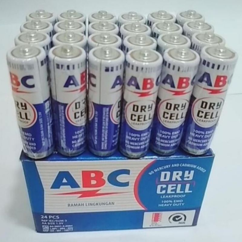 Batu Baterai ABC Biru Jam AA Type 1.5V [24 pcs /1 box ]
