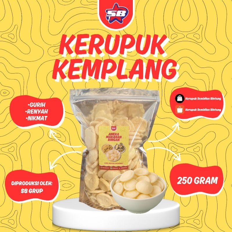 

KERUPUK KEMPLANG KHAS PALEMBANG - KERUPUK UDANG - MAKANAN RINGAN - BY SEMBILAN BINTANG