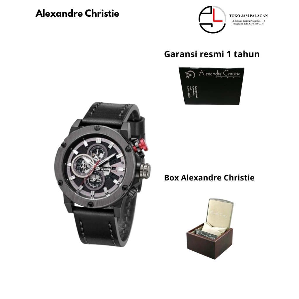 JAM TANGAN PRIA ALEXANDRE CHRISTIE 6491 MCLEPBA