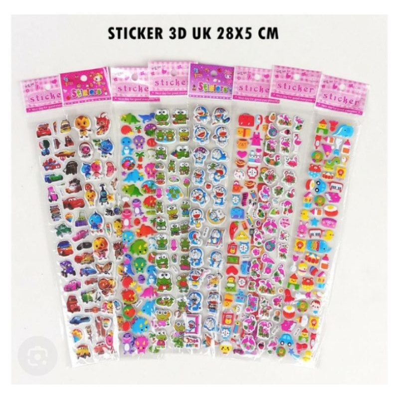 

J (J16) STIKER KARAKTER KARTUN TIMBUL /STICKER MOTIF LUCU