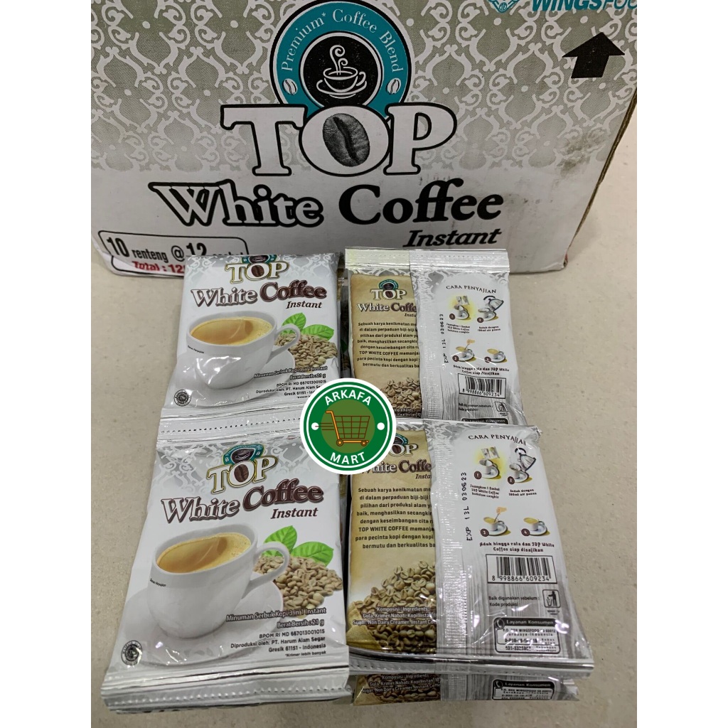 

Top Kopi White Coffee Renceng 12x21gr