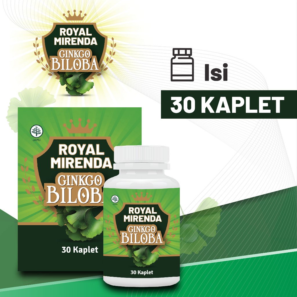 Indopharmacy Royal Mirenda Ginkgo Biloba 30 Tablet Suplemen Herbal | Membantu Melancarkan Sirkulasi 