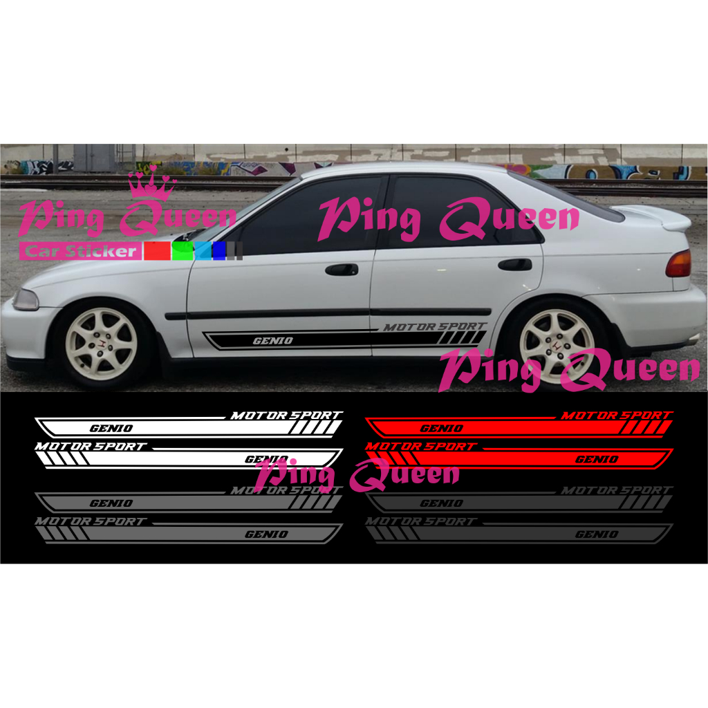 Sticker stiker mobil genio cutting sticker mobil honda genio sticker mobil terbaru