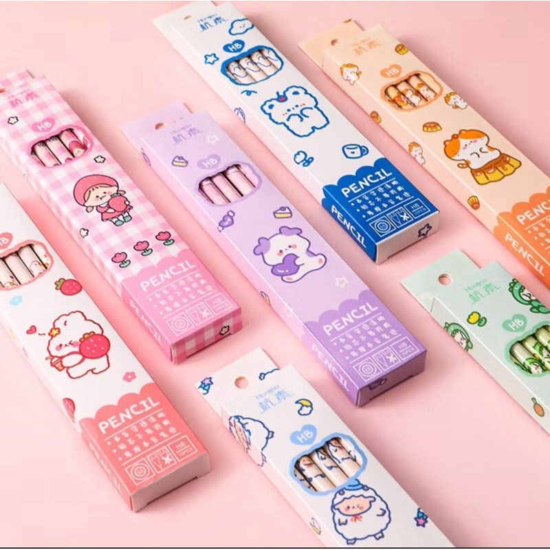 

WM Pensil Sekolah / Set pengsil penghapus / Pensil lucu