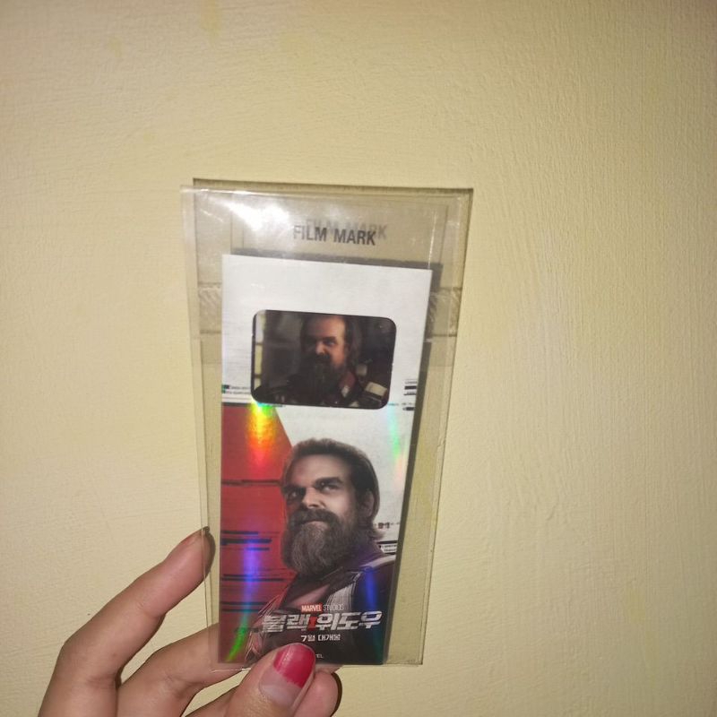 collectible ticket, post card, film mark marvel