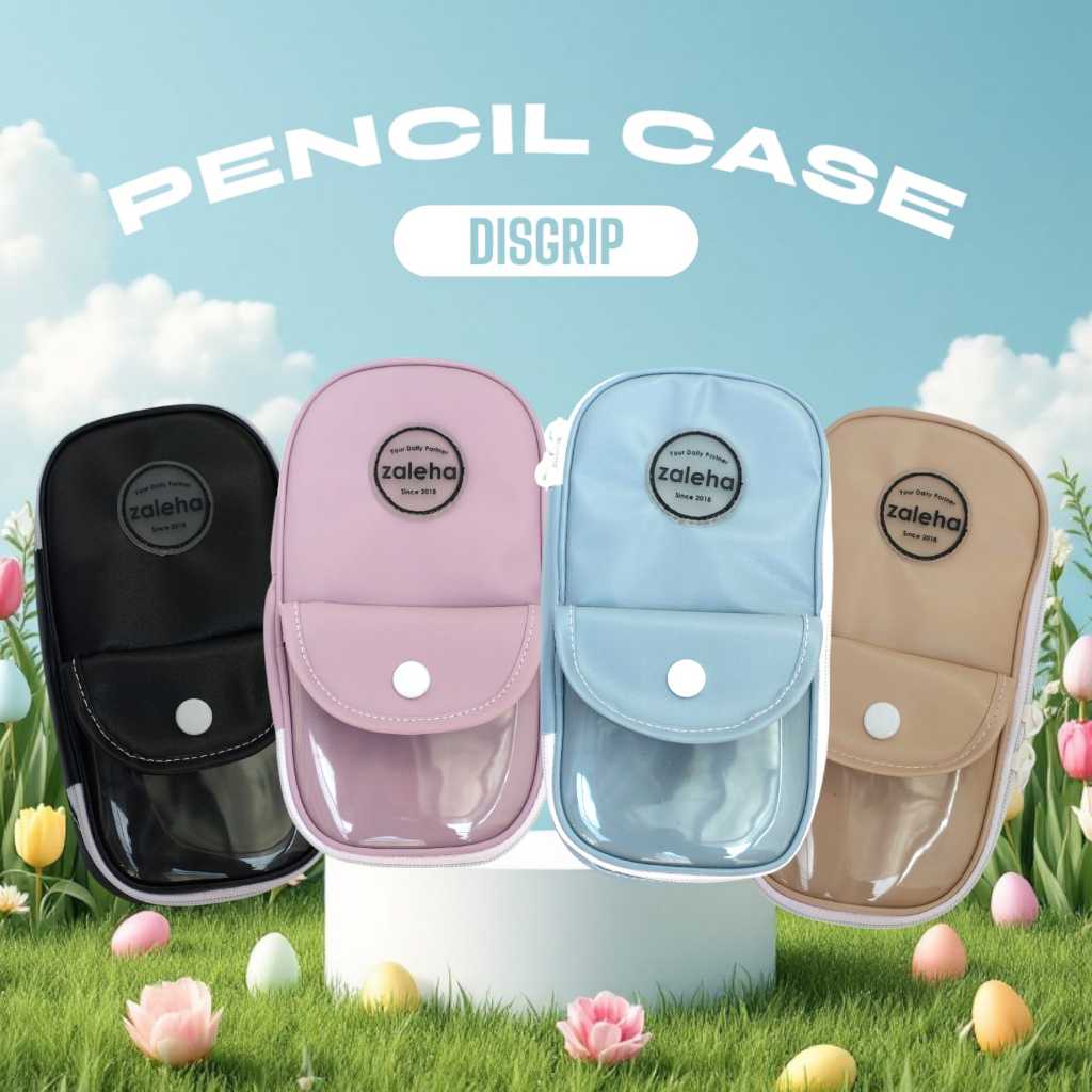 

ZALEHA - Aiko Pencil Case Kotak Pensil Disgrip Anak Pouch Penyimpanan Stationary Kotak Perlengkapan Alat Tulis