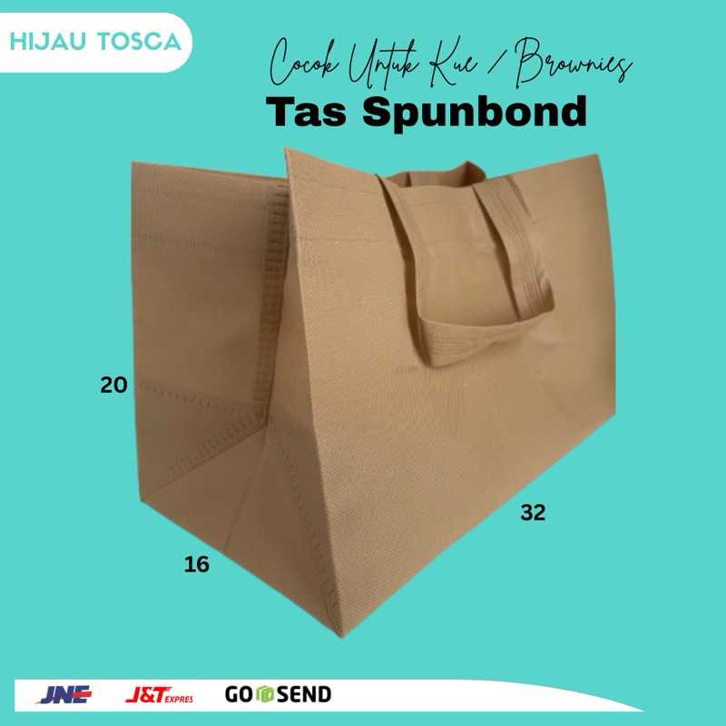 

[Hijau Tosca] Tas Spunbond | Tas Hampers Souvenir | Tas Makanan | Tas Serbaguna | Tas Kue Cake Brownies