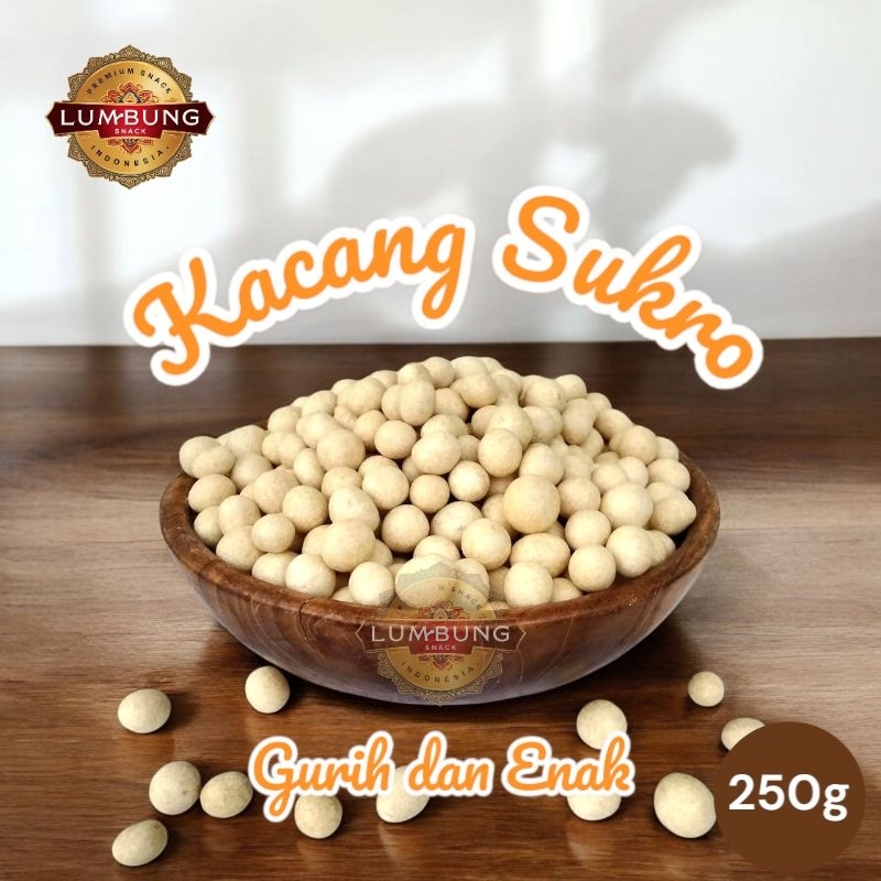 

Camilan Snack Kacang Sukro Putih 250g Gurih Renyah Enak