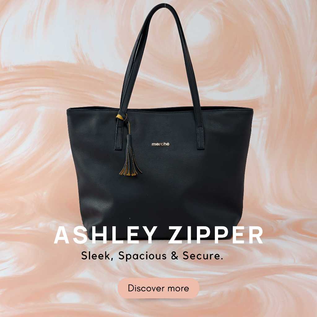 Ashley Zipper Merche Tas Besar Wanita Totebag
