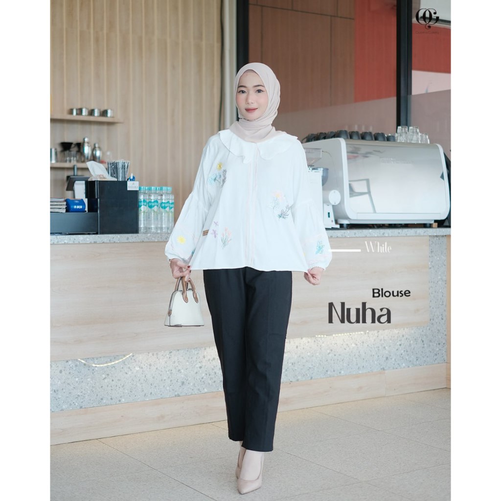 Blouse Rayon Twill Premium Blus Wanita Kekinian Blouse Bordir