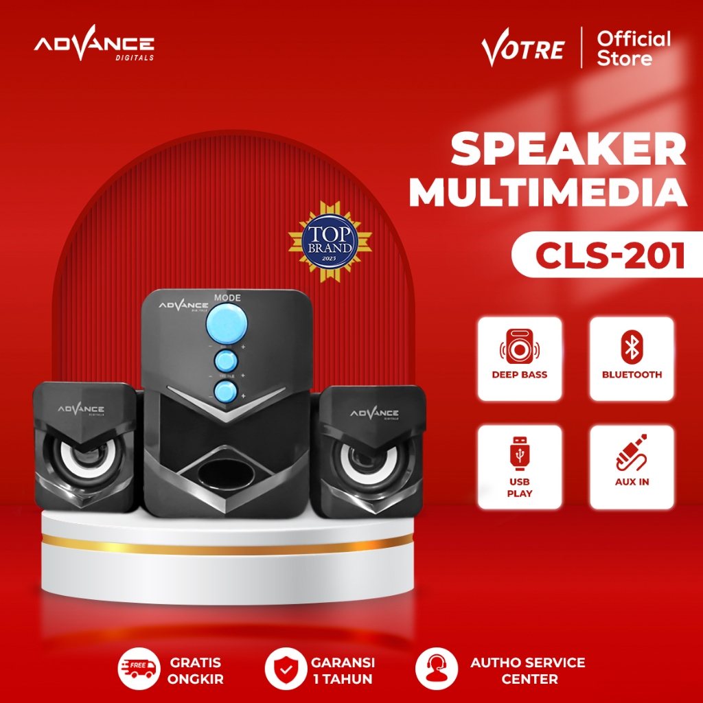 Advance CLS201 Speaker Bluetooth Komputer Speaker Laptop Speaker Multimedia Stereo Speaker