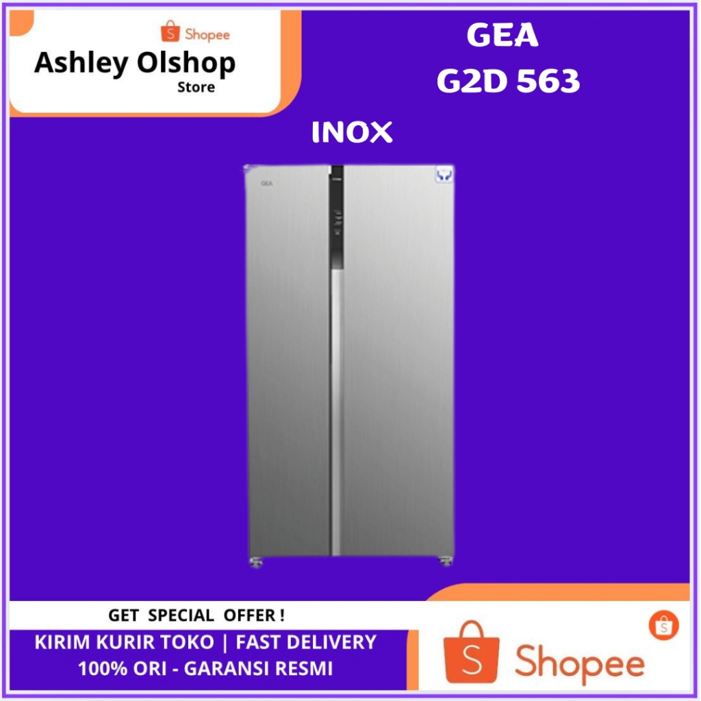 KULKAS SIDE BY SIDE PROMO MURAH | GEA G2D 563 | G2D-563 | G2D563 INOX