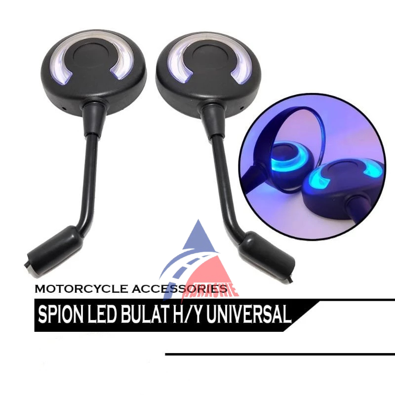 Spion Model Scoopy Lampu Led Spion Variasi Bulat Universal Scoopy,Fino,Vespa,Mio,Vario Dll