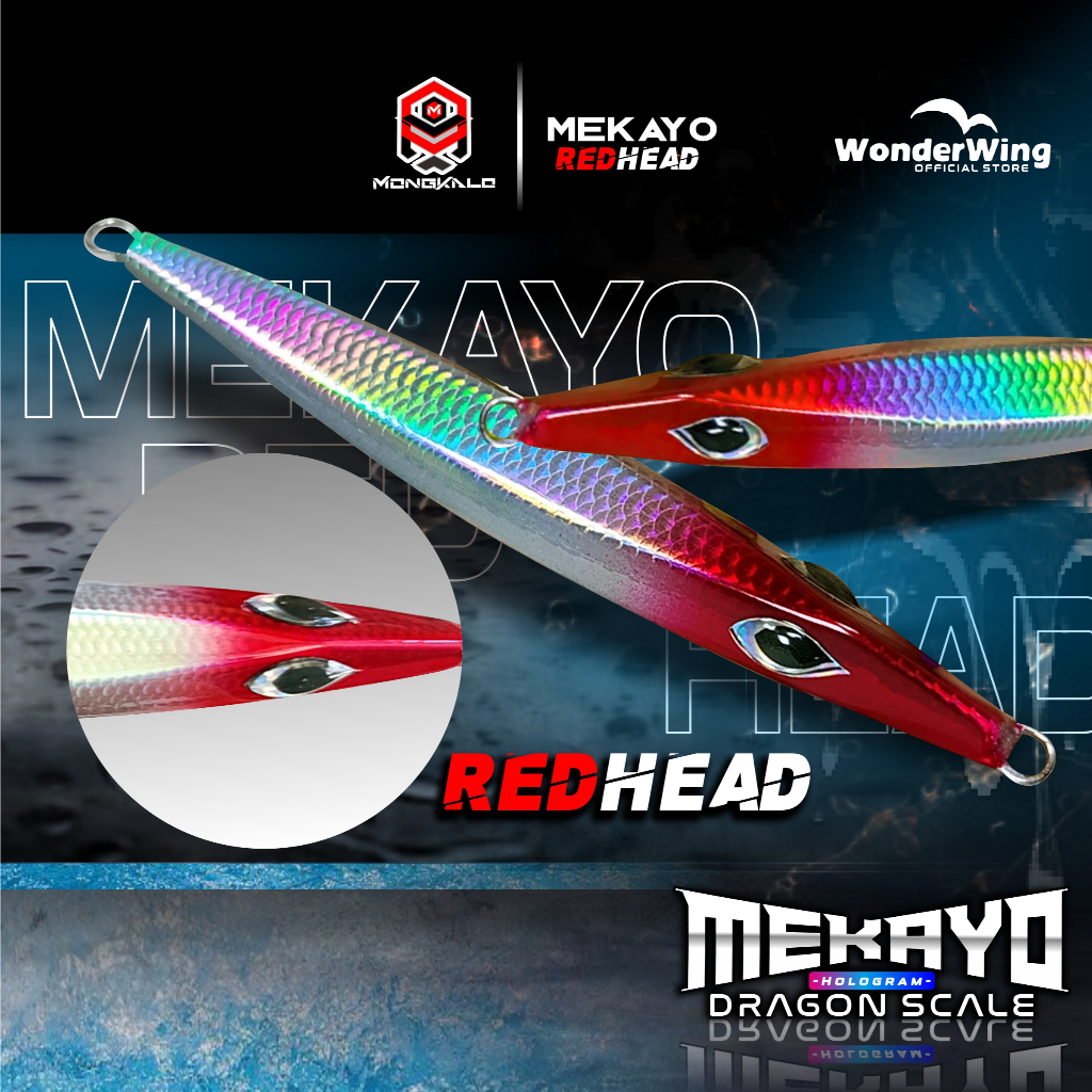 WONDERWING Umpan Jiging Laut 150 Gr Lure Sisik Killer Metaljig Jik Jigg 150gram MEKAYO Red Head 150g