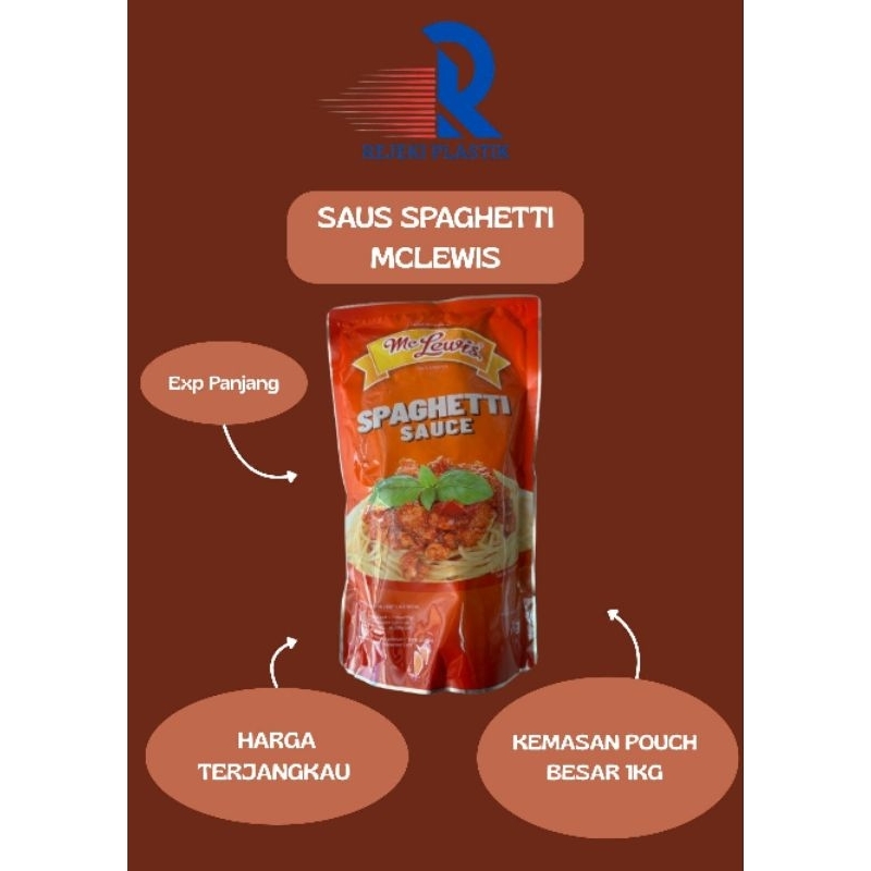 

MCLEWIS SPAGHETTI SAUCE 1kg - SAUS SPAGETI MCLEWIS 1kg