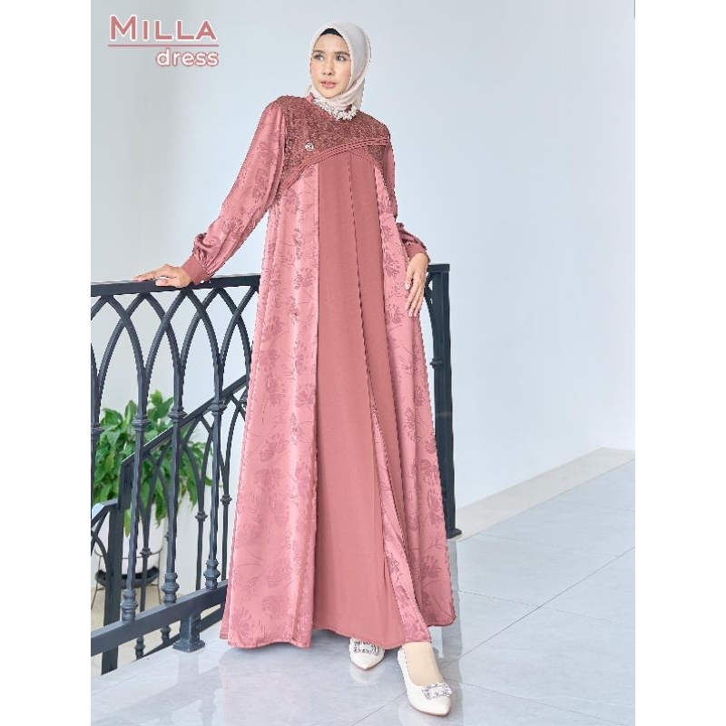MILLA DRESS / GAMIS PESTA WANITA / DRESS MEWAH ORI BY MAREVI (HANYA SIZE STANDAR)