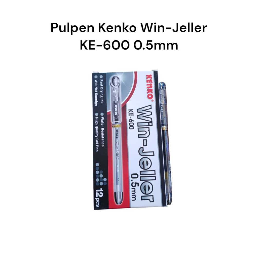 

Pulpen Kenko Win-Jeller KE-600 0.5MM Hitam - Stationery