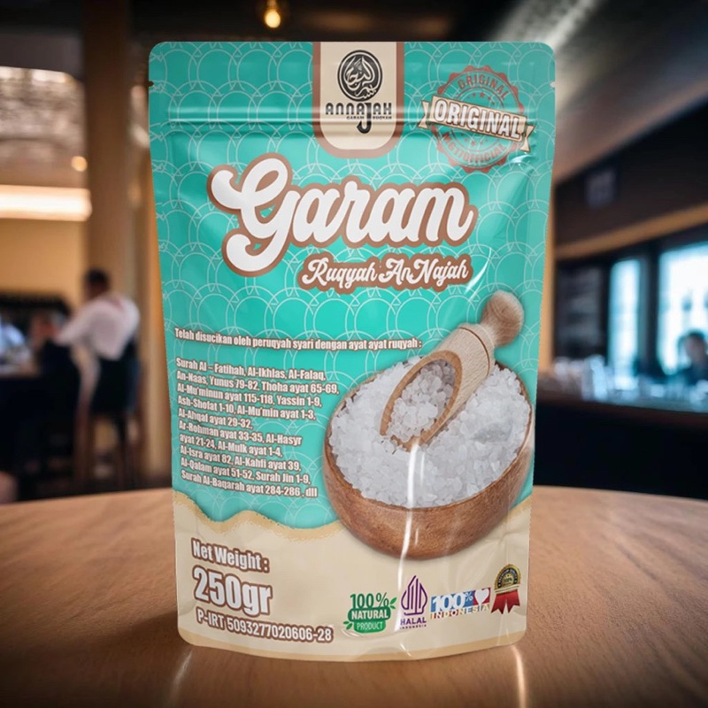 

An Najah garam terapi herbal premium membantu tingkatkan fokus, semangat, buka peluang usaha, dan jaga energi positif kemasan 750gr