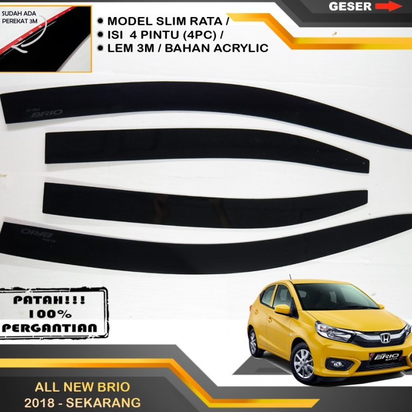 TALANG AIR ALL NEW BRIO 2018 2019 2020 2021 2022 RS SATYA MODEL SLIM FLAT RATA 2MM / Talang Air Brio