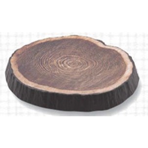 Piring Nampan / Tatakan Piring Bahan Melamin Dari Jepang Bermotif Kayu Aestetik - Annual Ring Stand