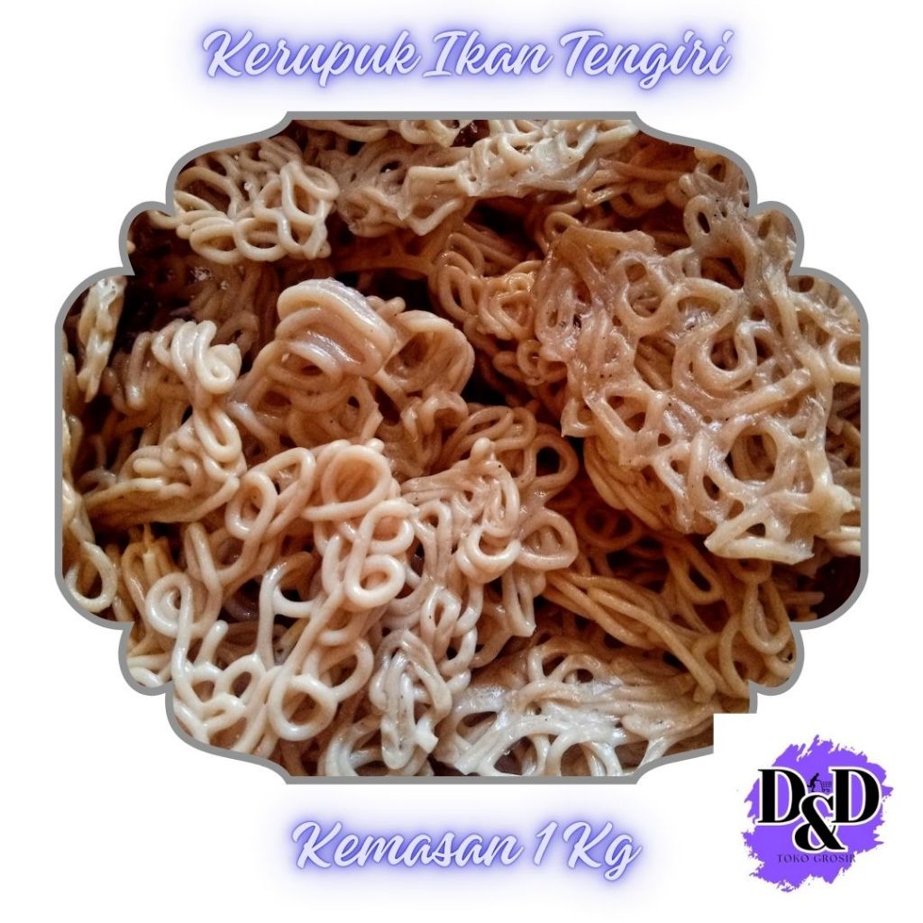 

Makanan Ringan Kerupuk Ikan Tengiri Oval Kemasan 1 Kg