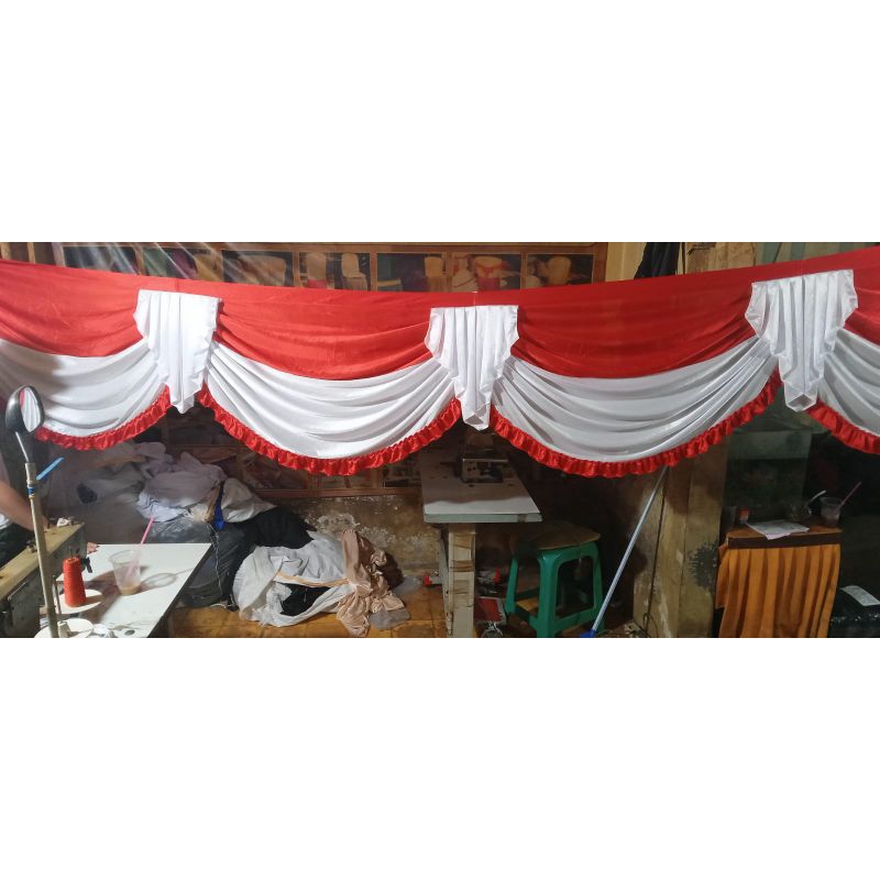 rumbai tenda poni merah putih(Haraga 1metrnya 28.000(model&ukuran bisa request)
