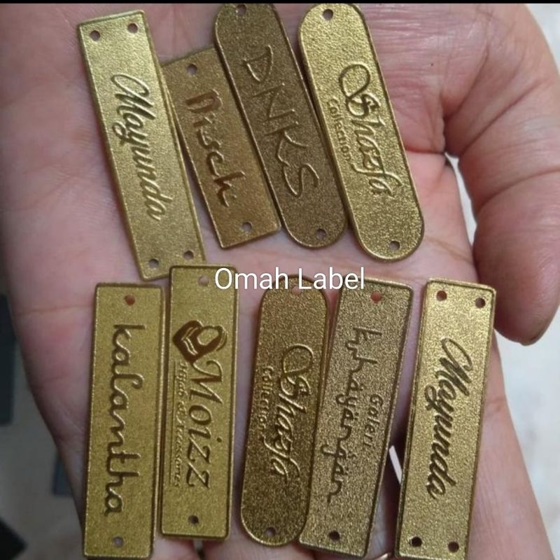 costum label hijab/label plat hijab/label besi/label costum nama sendiri