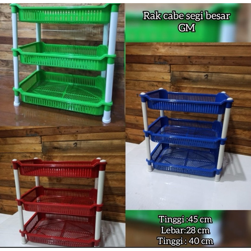 Rak Susun Bumbu, Rak Cabe, Rak Dapur 3Tingkat
