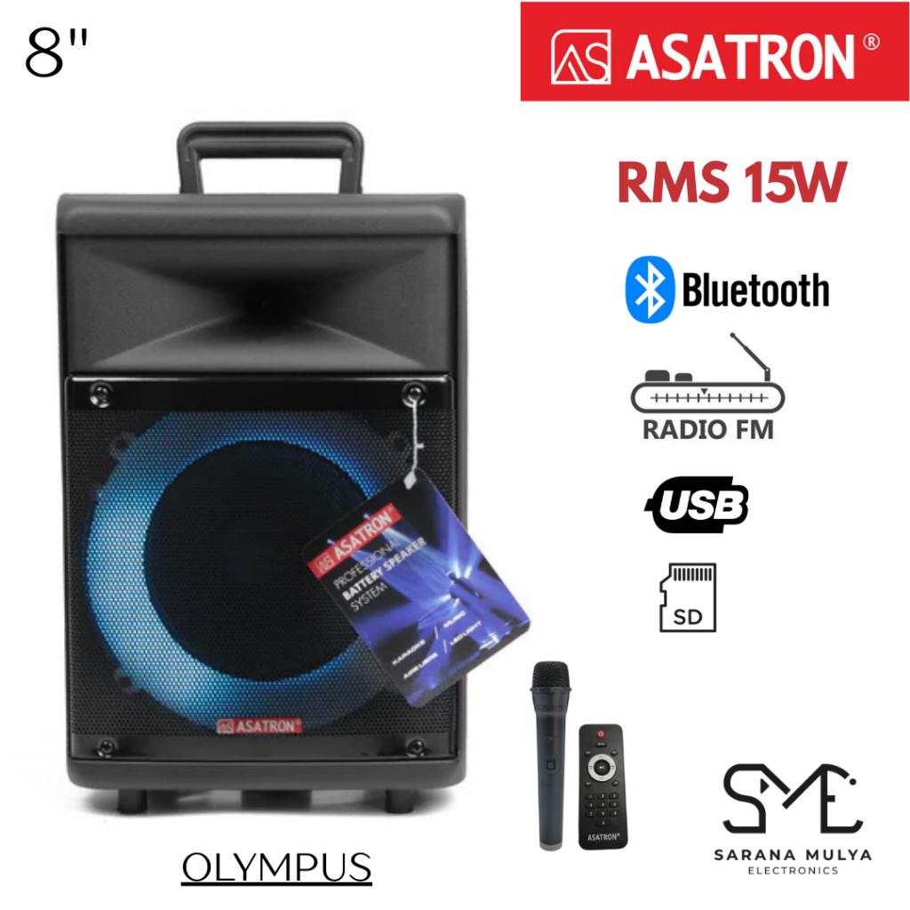 SPEAKER ASATRON OLYMPUS 8" PORTABLE